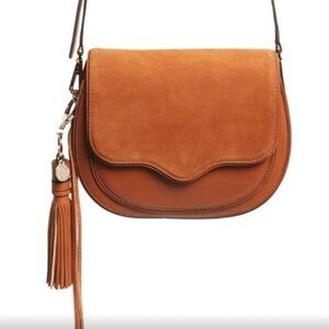 REBECCA MINKOFF Large Suki Crossbody Bag Equestrian Brown In Almond